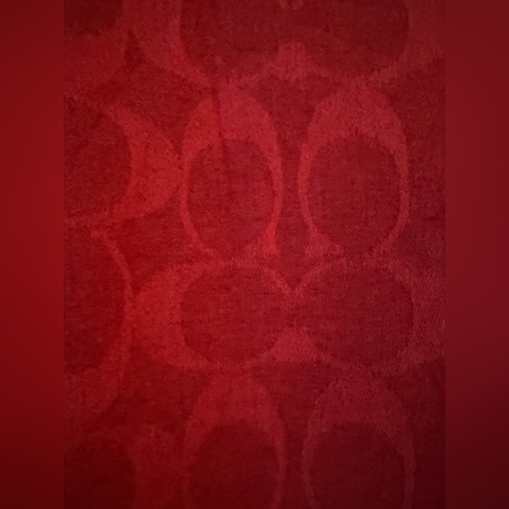 🆕✨Coach Red Patterned Scarf🧣 - Picture 6 of 6